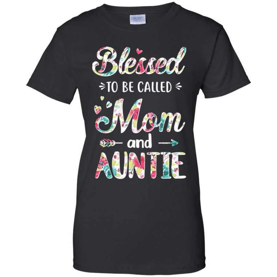 Mothers Day Gifts Blessed To Be Called Mom And Auntie-T-Shirt & Hoodie-Women's T-Shirt-Black