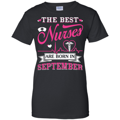 The Best Nurses Are Born In September-T-Shirt & Hoodie-Women's T-Shirt-Black