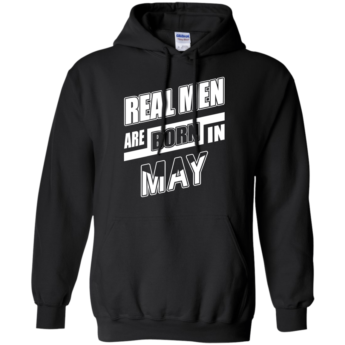 Real Men Are Born In May-T-Shirt & Hoodie-Pullover Hoodie-Black