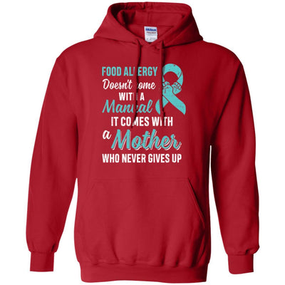 Funny Gift Food Allergy Mom Awareness Warrior-T-Shirt & Hoodie-Pullover Hoodie-Red