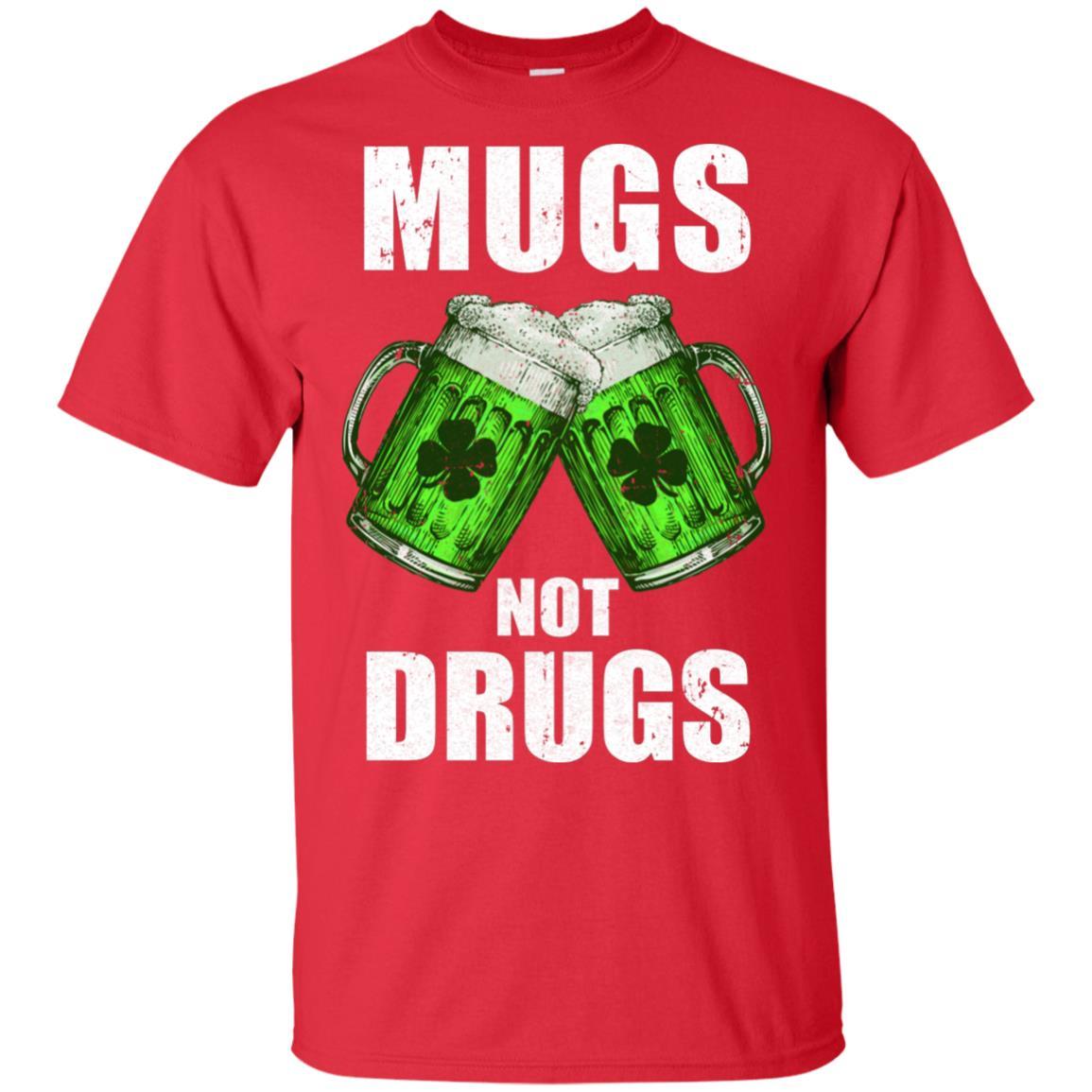 Vintage Mugs Not Drugs St Patrick Day Gift-T-Shirt & Hoodie-Classic T-Shirt-Red