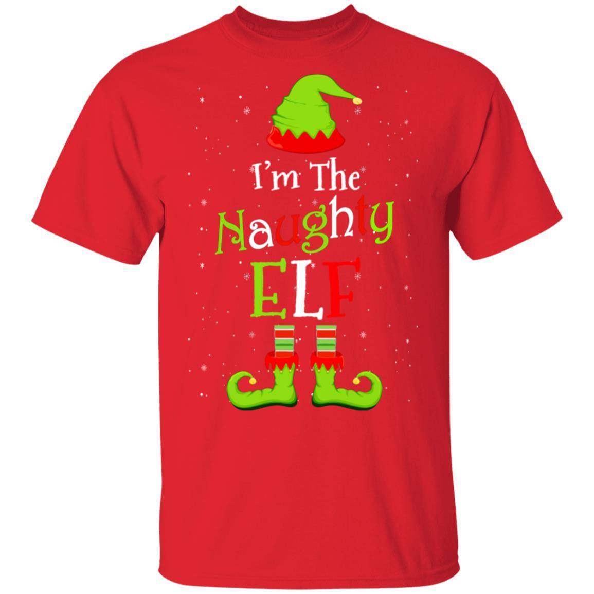 I'm The Naughty Elf Family Matching Funny Christmas Group Gift-T-Shirt & Sweatshirt-Classic T-Shirt-Red