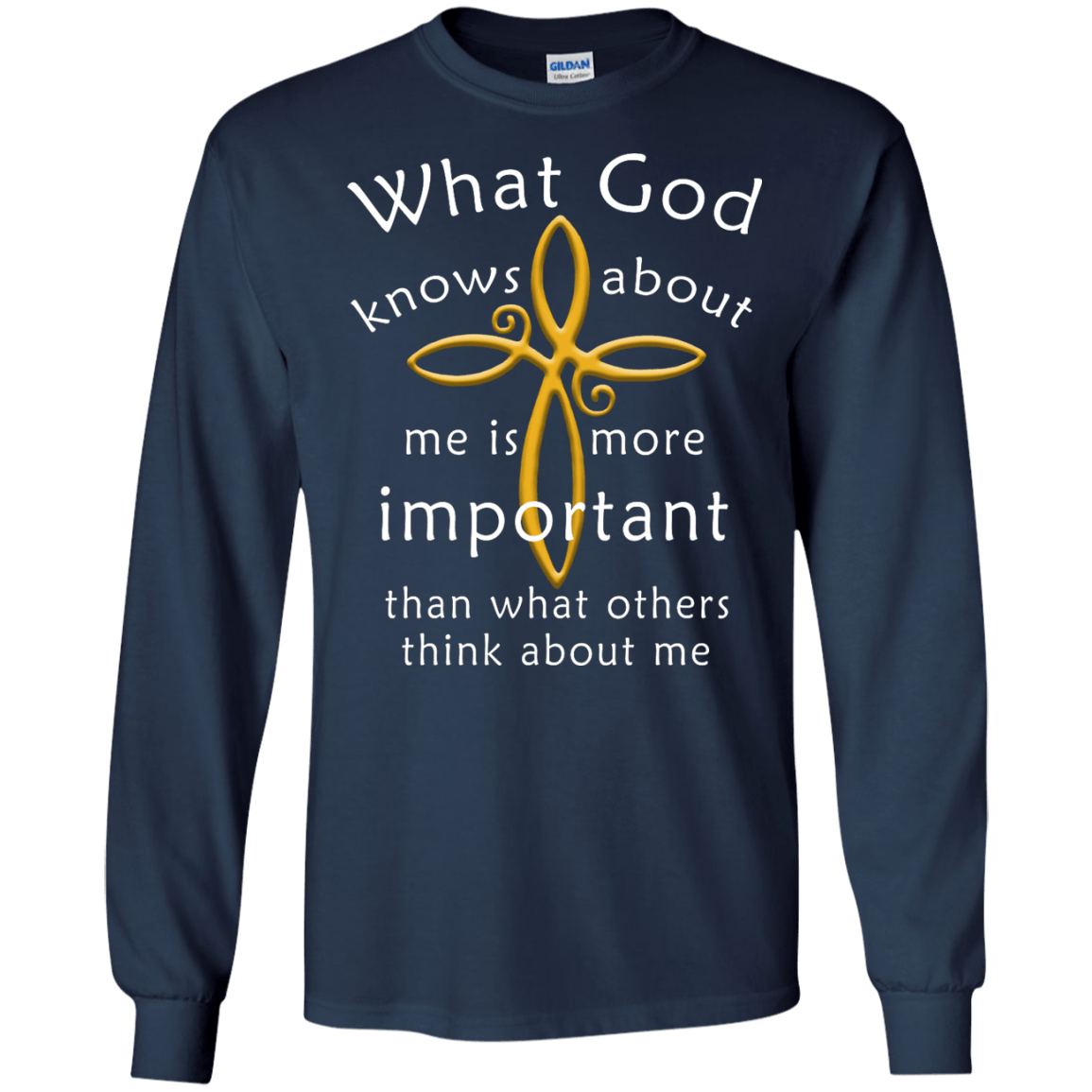 What God Knows About Me Is More Important-T-Shirt & Hoodie-Long Sleeve T-Shirt-Navy