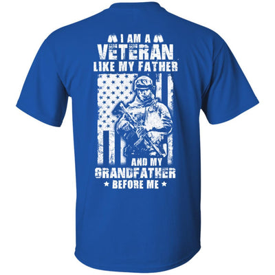 I Am A Veteran Like My Father And My Grandfather Before Me-T-Shirt & Hoodie-Classic T-Shirt-Royal