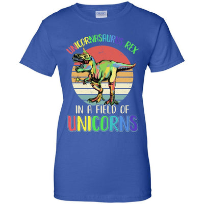 Be A Unicornasaurus Rex In A Field Of Unicorns-T-Shirt & Hoodie-Women's T-Shirt-Royal