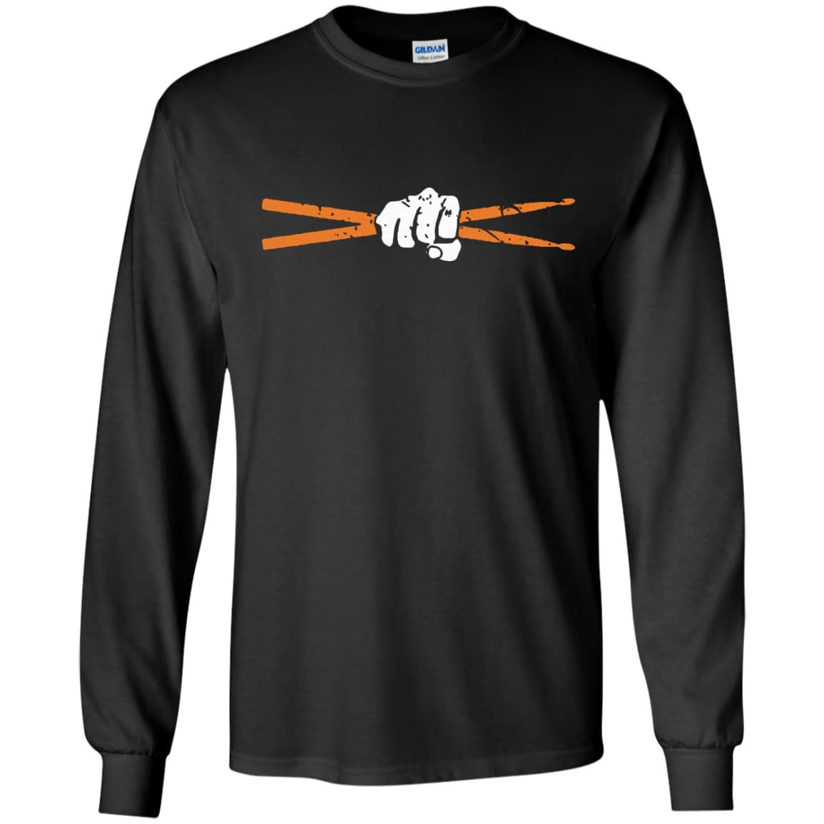 Drumsticks Drummer Awesome Music Lover Musician-T-Shirt & Hoodie-Long Sleeve T-Shirt-Black