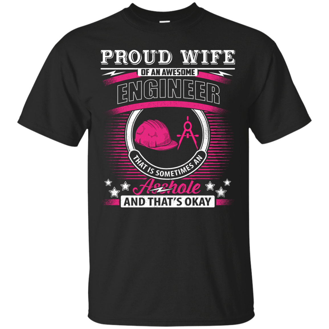 Proud Wife Of An Awesome Engineer-T-Shirt & Hoodie-Classic T-Shirt-Black