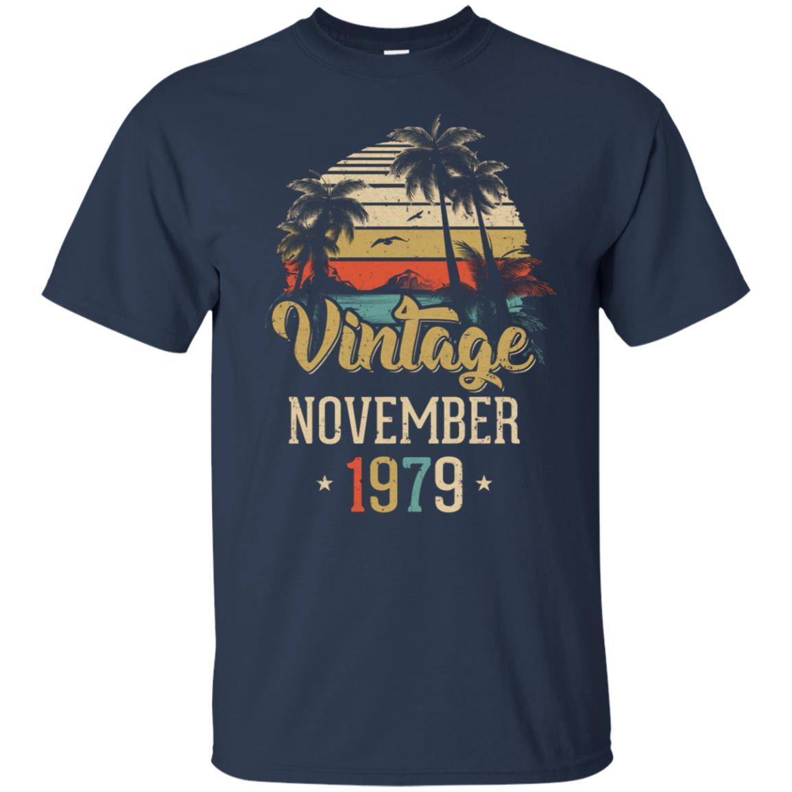 Retro Classic Vintage November 1979 42th Birthday Gift-T-Shirt & Hoodie-Classic T-Shirt-Navy