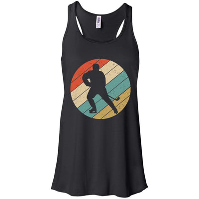 Retro Vintage Hockey Gifts-T-Shirt & Tank Top-Women's Flowy Racerback Tank-Black