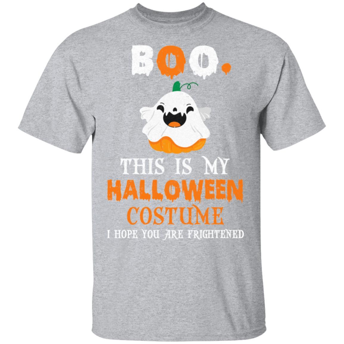 Boo Pumpkin Sarcastic Funny Halloween Costume-T-Shirt & Hoodie-Classic T-Shirt-Sport Grey
