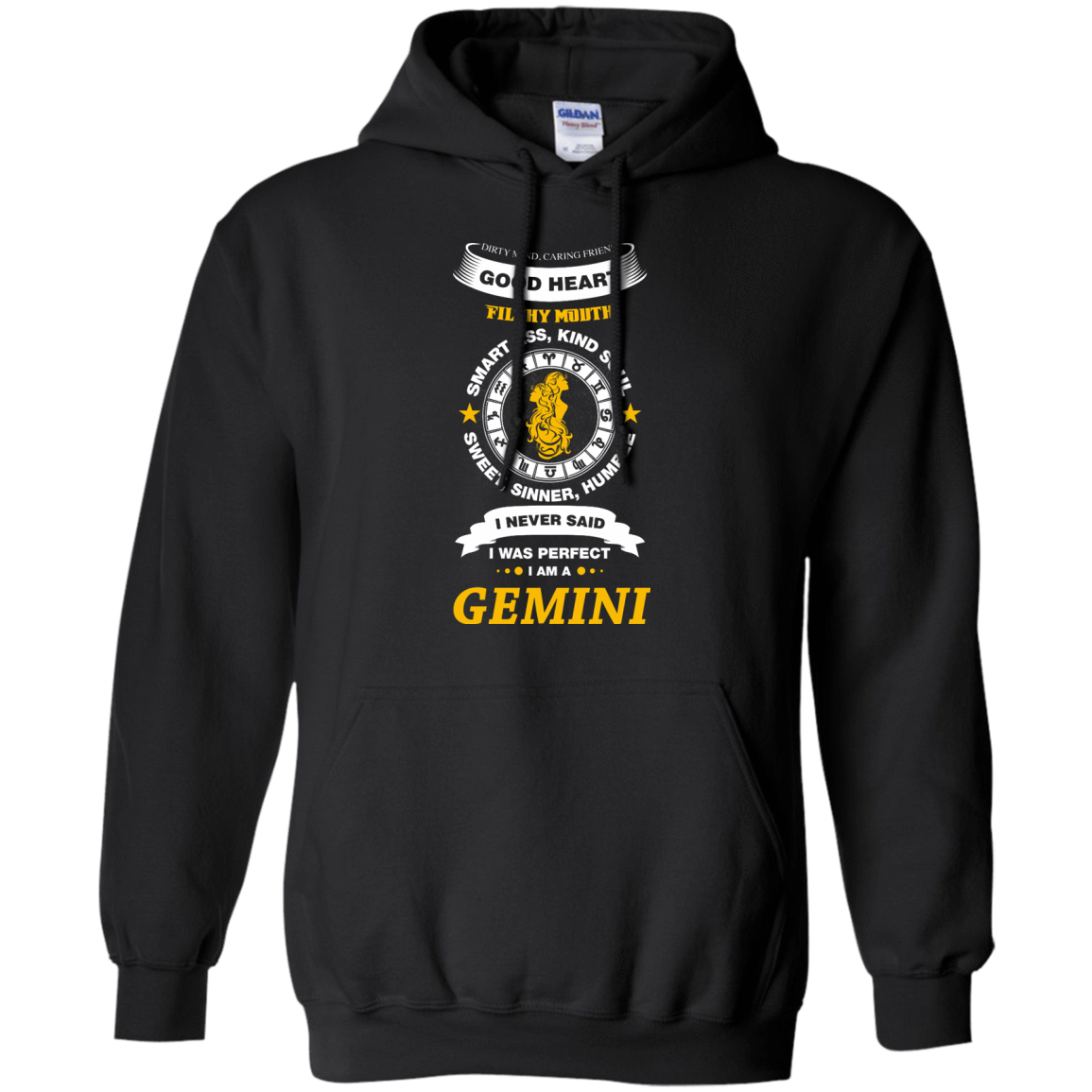 I Never Said I Was Perfect I Am A GEMINI-T-Shirt & Hoodie-Pullover Hoodie-Black