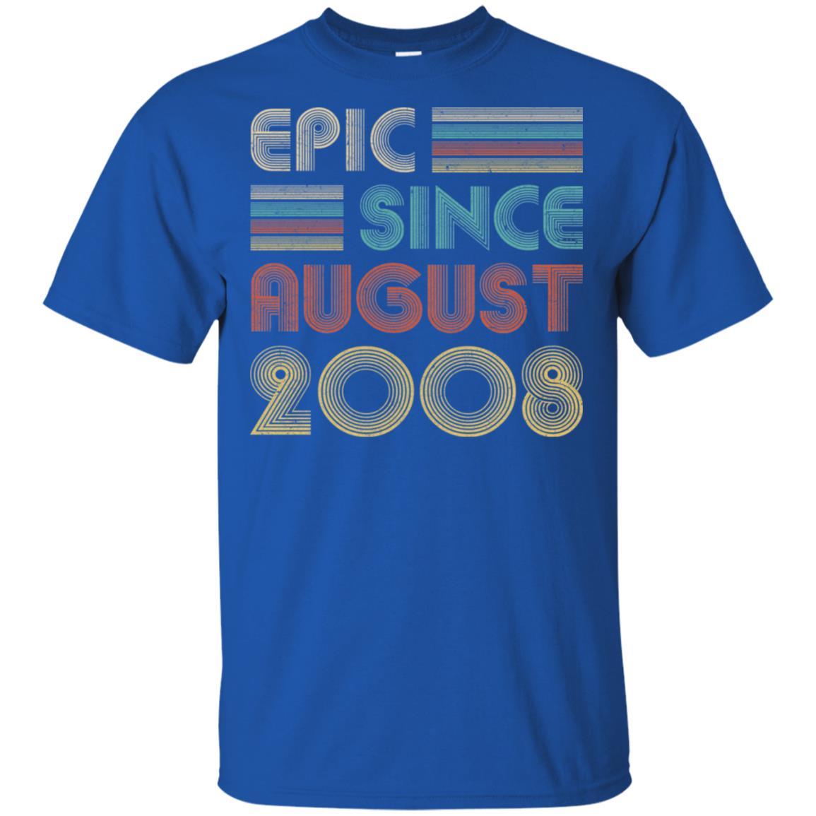 Epic Since August 2008 13th Birthday Gift 13 Yrs Old-T-Shirt & Hoodie-Classic T-Shirt-Royal
