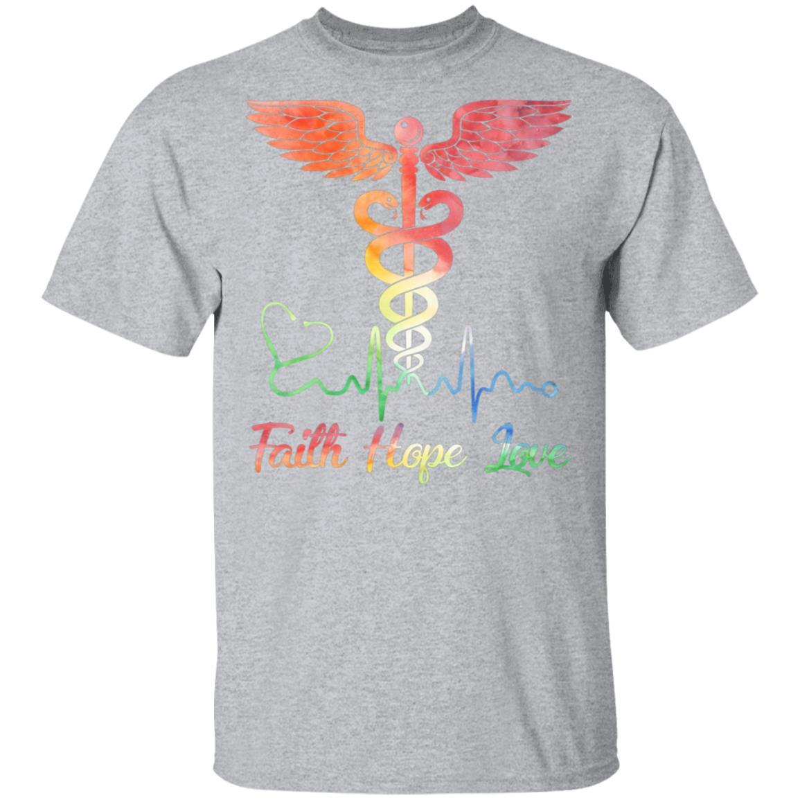 Faith Hope Love Nurse Medical Assistant Quarantine-T-Shirt & Tank Top-Classic T-Shirt-Sport Grey