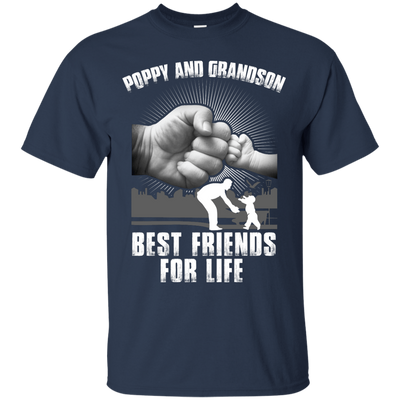 Poppy And Grandson Best Friends For Life-T-Shirt & Hoodie-Classic T-Shirt-Navy