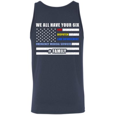 WE ALL HAVE YOUR SIX Family-T-Shirt & Hoodie-Unisex Tank-Navy