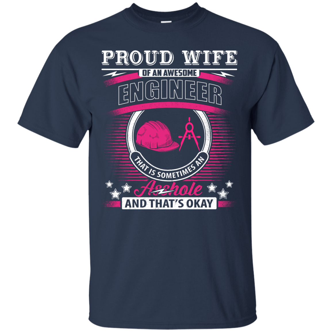 Proud Wife Of An Awesome Engineer-T-Shirt & Hoodie-Classic T-Shirt-Navy