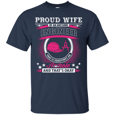 Proud Wife Of An Awesome Engineer-T-Shirt & Hoodie-Classic T-Shirt-Navy