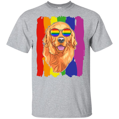 Funny Retrievers Golden LGBT LGBT Pride Gifts-T-Shirt & Hoodie-Classic T-Shirt-Sport Grey