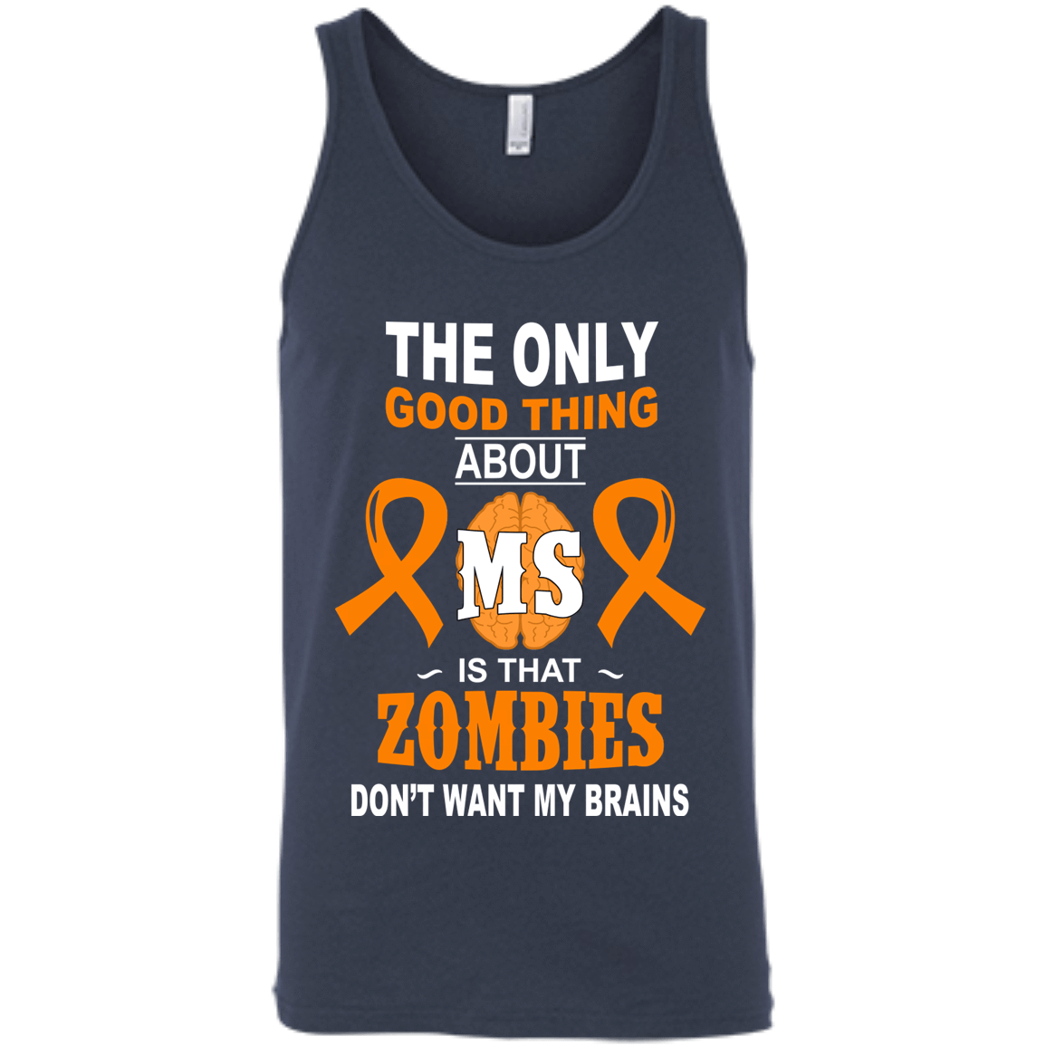 You're Saaaafe - Multiple Sclerosis-T-Shirt & Hoodie-Unisex Tank-Navy