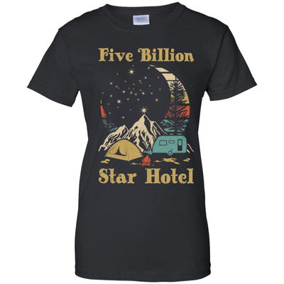 Vintage Five Billion Star Hotel Moom Camping-T-Shirt & Hoodie-Women's T-Shirt-Black