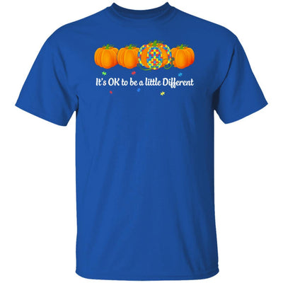 Halloween Autism Pumpkin It's OK To Be A Little Different-T-Shirt & Hoodie-Classic T-Shirt-Royal