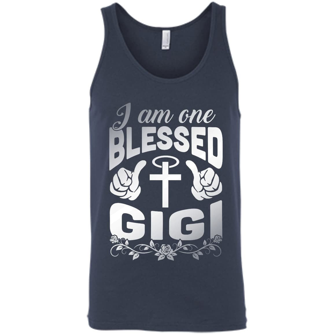 I Am One Blessed GiGi-T-Shirt & Hoodie-Unisex Tank-Navy