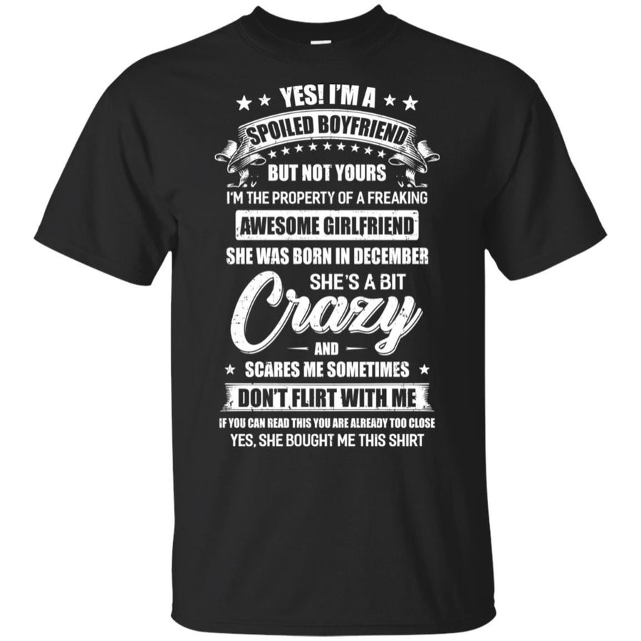 Yes I'm A Spoiled Boyfriend Of A December Girlfriend Funny-T-Shirt & Hoodie-Classic T-Shirt-Black