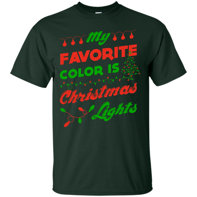 My favorite color is Christmas light-T-Shirt & Hoodie-Classic T-Shirt-Forest Green