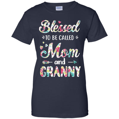 Mothers Day Gifts Blessed To Be Called Mom And Granny-T-Shirt & Hoodie-Women's T-Shirt-Navy