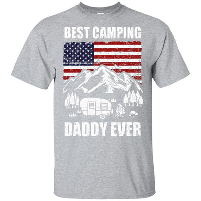 Best Camping Daddy Ever Usa Flag Father's Day Gift-T-Shirt & Hoodie-Classic T-Shirt-Sport Grey