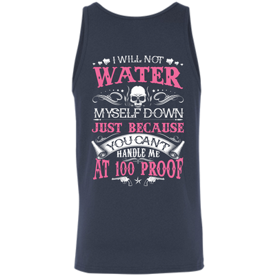 YOU CAN'T HANDLE ME AT 100 PROOF-T-Shirt & Hoodie-Unisex Tank-Navy