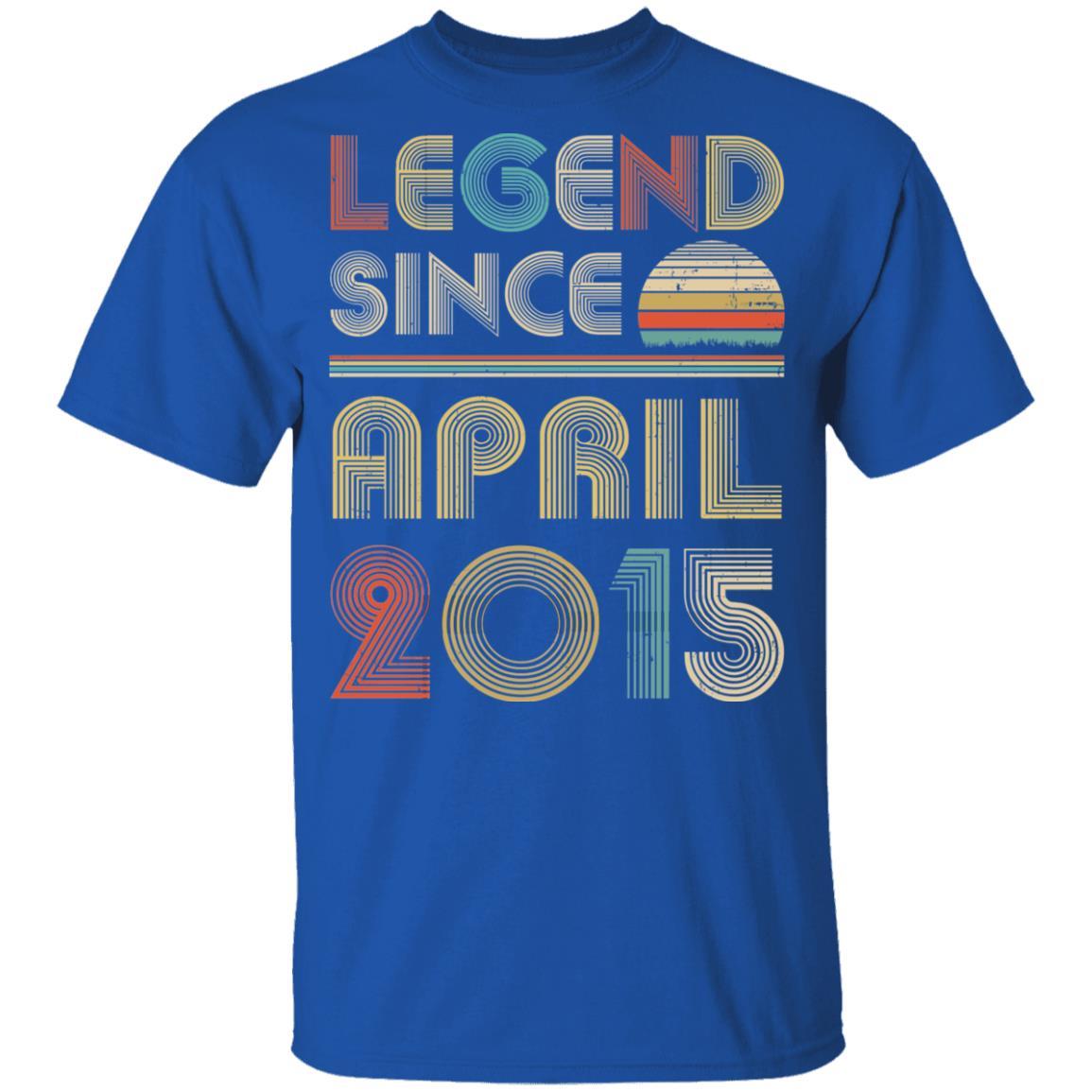 Legend Since April 2015 Vintage 6th Birthday Gifts Youth-Youth Shirt-Youth T-Shirt-Royal