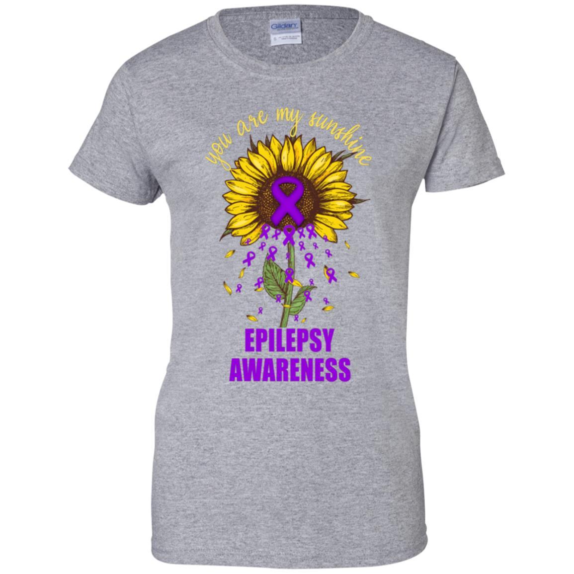 You Are My Sunshine Epilepsy Awareness-T-Shirt & Hoodie-Women's T-Shirt-Sport Grey