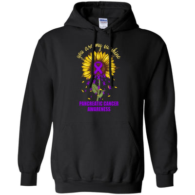 You Are My Sunshine Pancreatic Cancer Awareness-T-Shirt & Hoodie-Pullover Hoodie-Black