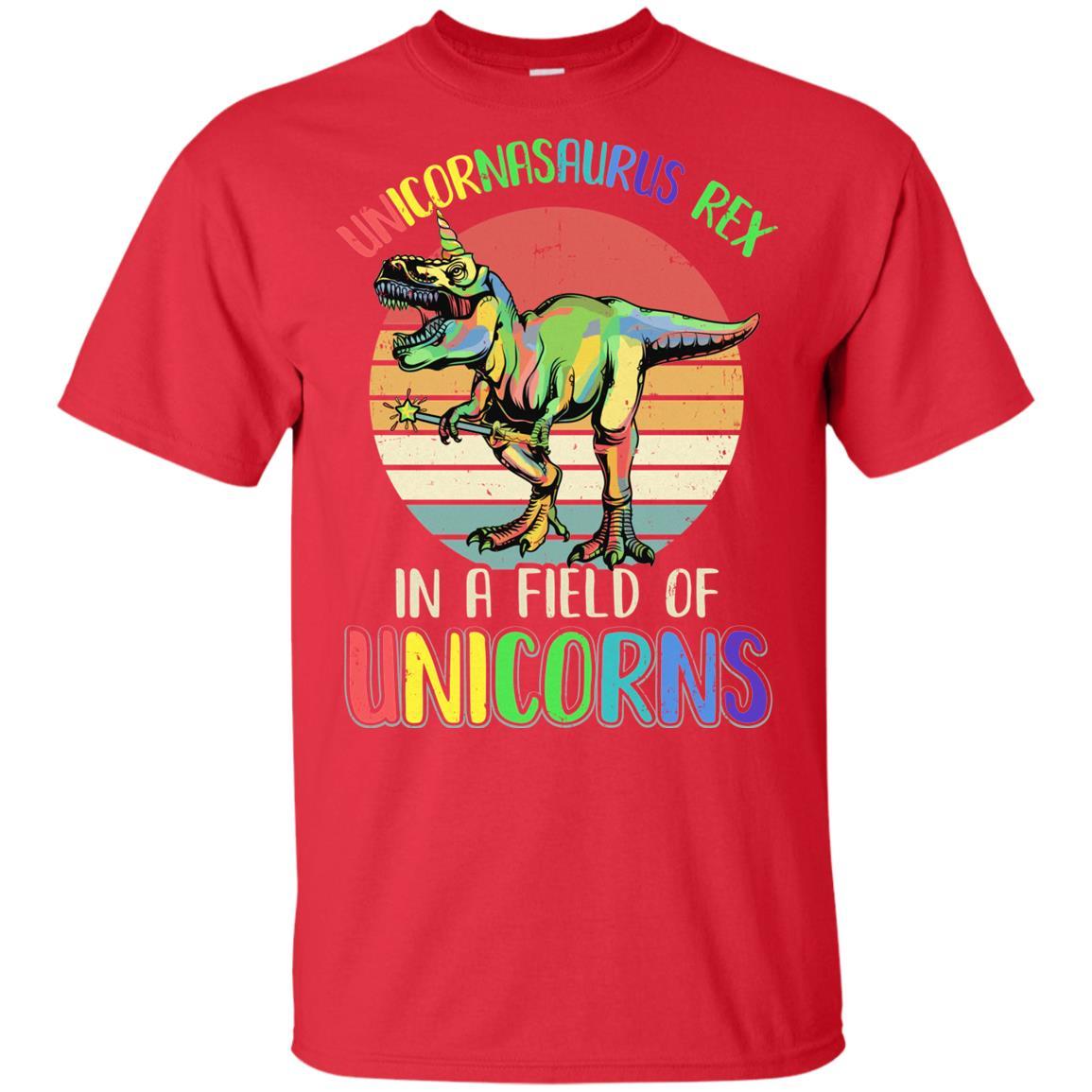 Be A Unicornasaurus Rex In A Field Of Unicorns Youth-Youth Shirt-Youth T-Shirt-Red