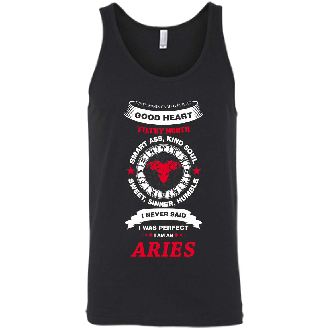 I Never Said I Was Perfect I Am An ARIES-T-Shirt & Hoodie-Unisex Tank-Black