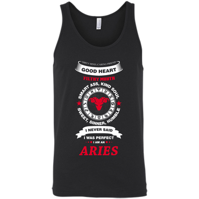 I Never Said I Was Perfect I Am An ARIES-T-Shirt & Hoodie-Unisex Tank-Black