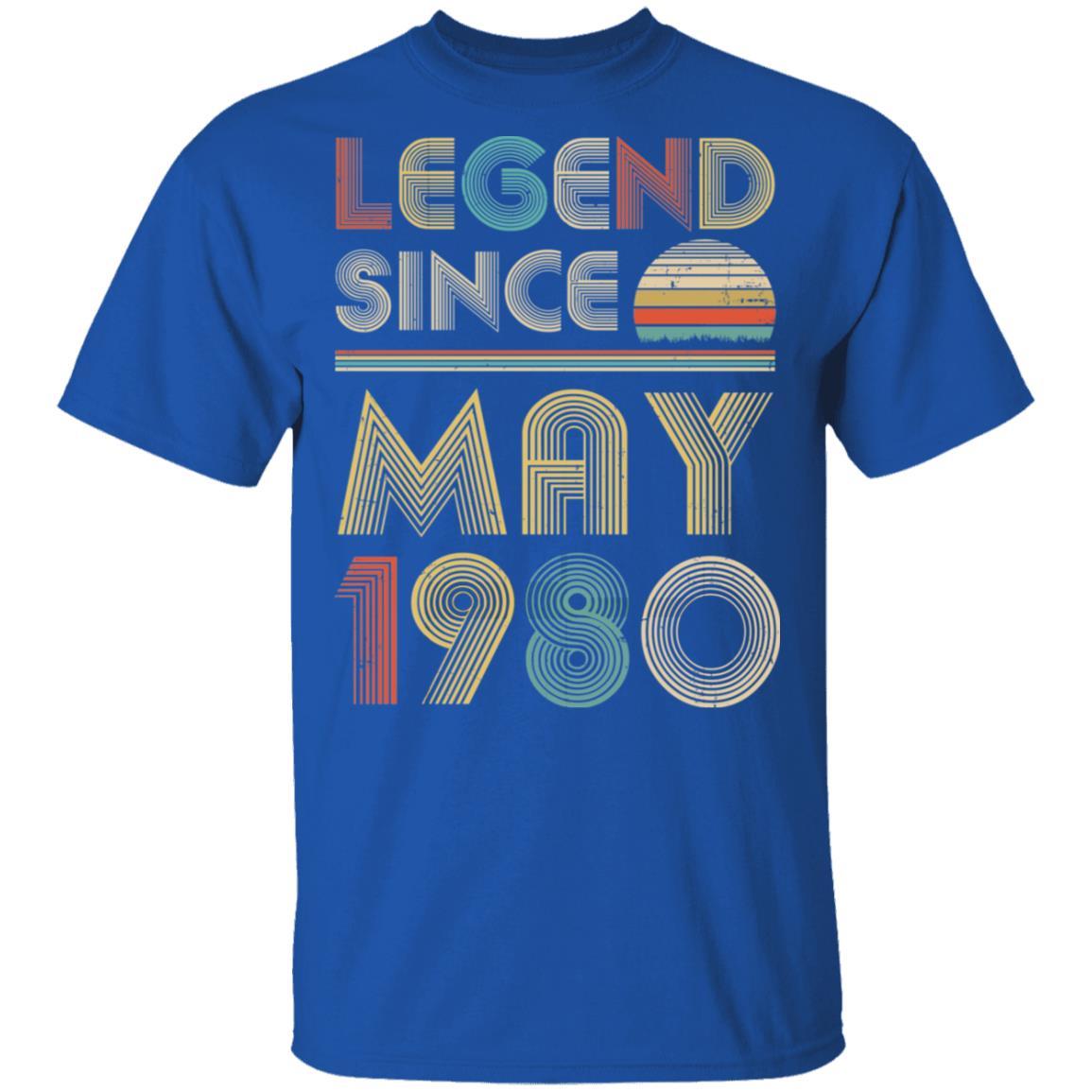 Legend Since May 1980 Vintage 41th Birthday Gifts-T-Shirt & Hoodie-Classic T-Shirt-Royal