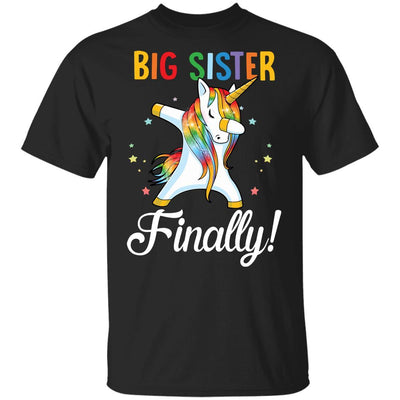 Big Sister Finally Unicorn For Girl Youth-Youth Shirt-Youth T-Shirt-Black