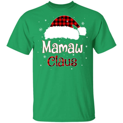 Santa Mamaw Claus Red Plaid Family Pajamas Christmas Gift-T-Shirt & Sweatshirt-Classic T-Shirt-Irish Green