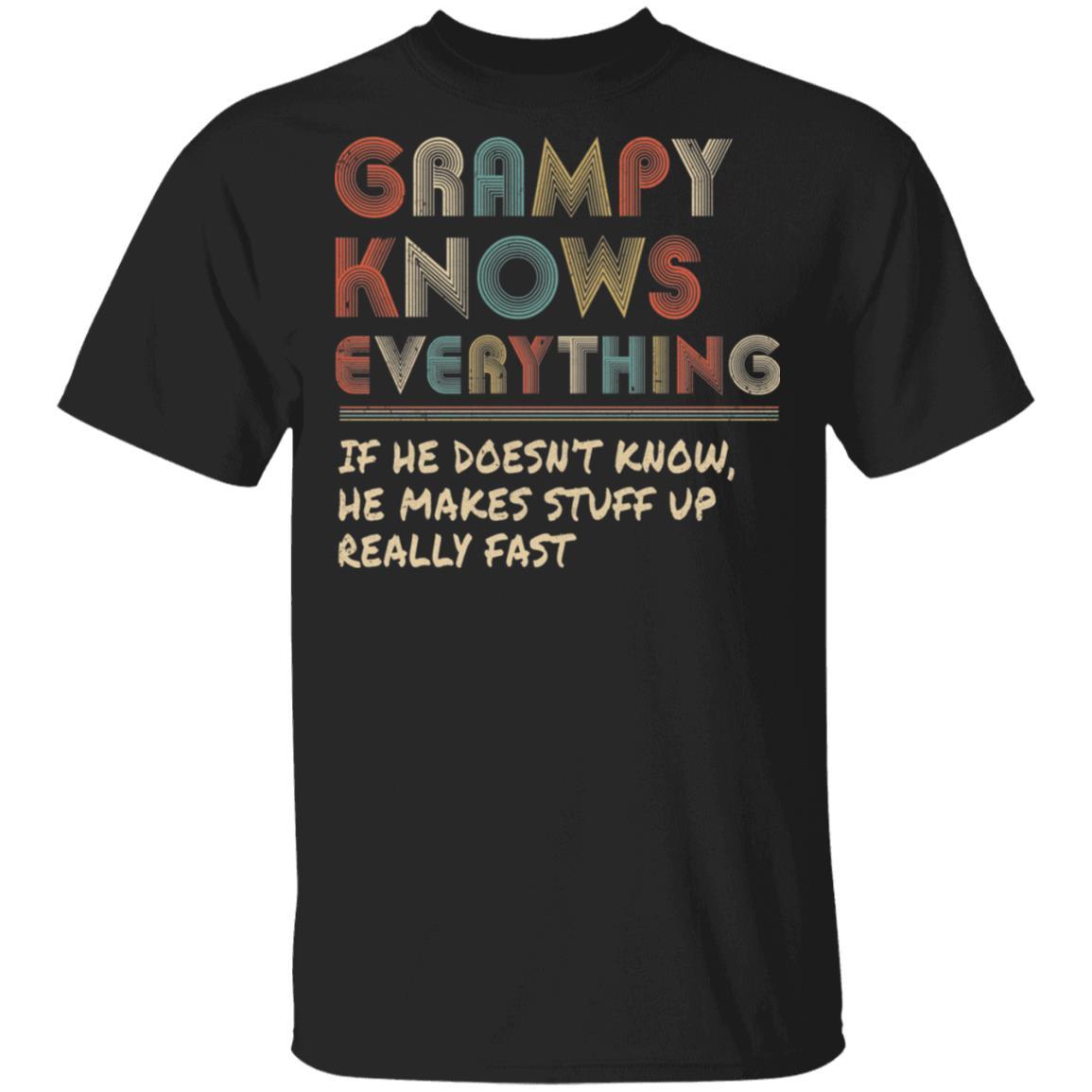 Grampy Know Everything Vintage Grampy Father's Day Gift