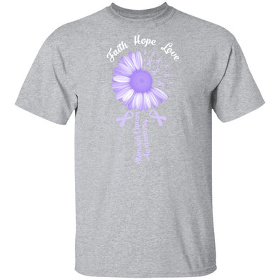 Faith Hope Love Periwinkle Stomach Cancer Awareness-T-Shirt & Hoodie-Classic T-Shirt-Sport Grey