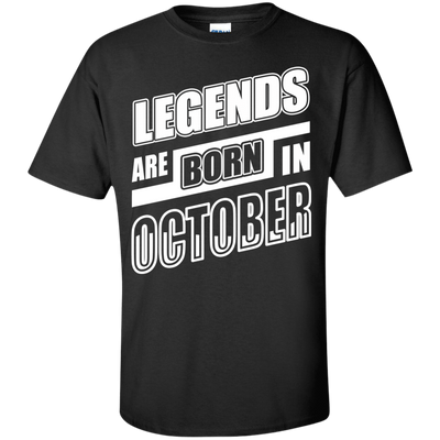 Legends are born in OCTOBER-T-Shirt & Hoodie-Classic T-Shirt-Black