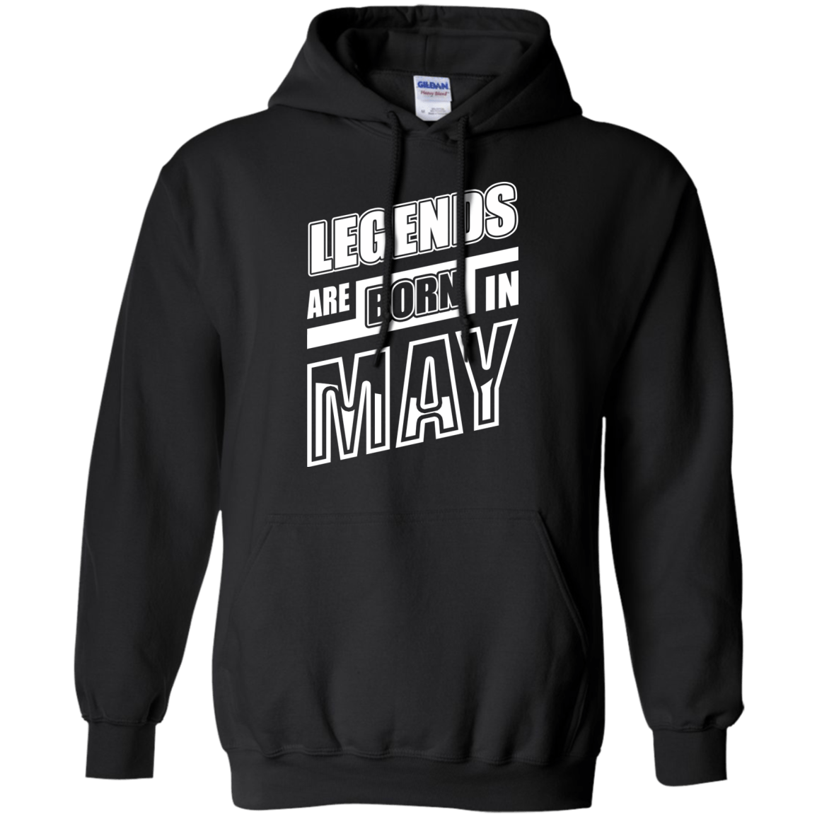 Legends are born in MAY-T-Shirt & Hoodie-Pullover Hoodie-Black