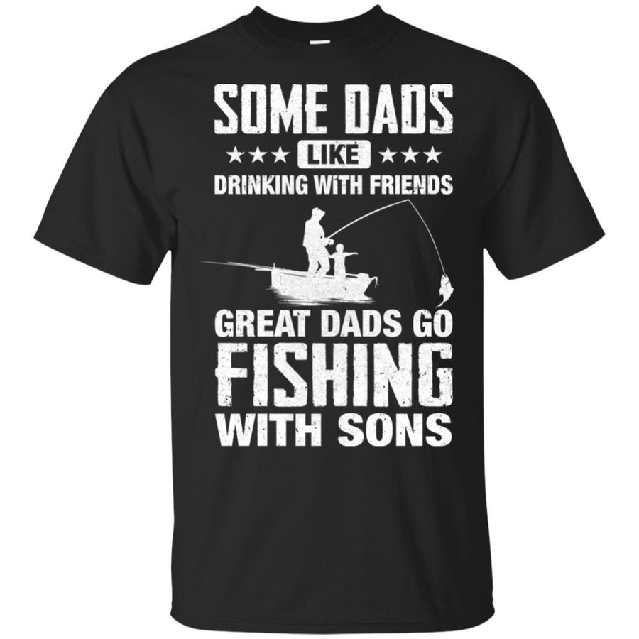 Great Dad Go Fishing With Sons Father Day Gift-T-Shirt & Hoodie-Classic T-Shirt-Black
