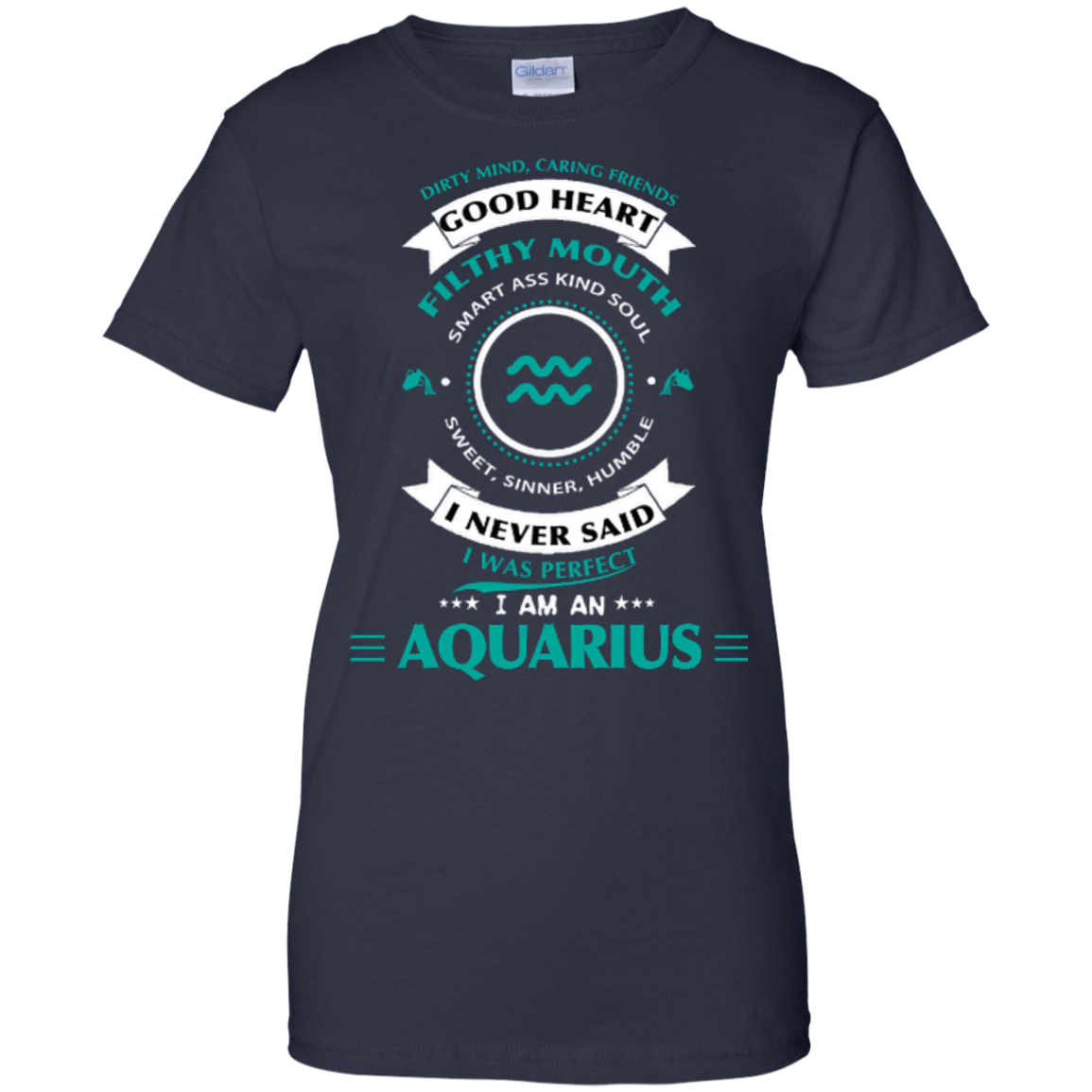 I'm An Aquarius-T-Shirt & Hoodie-Women's T-Shirt-Navy