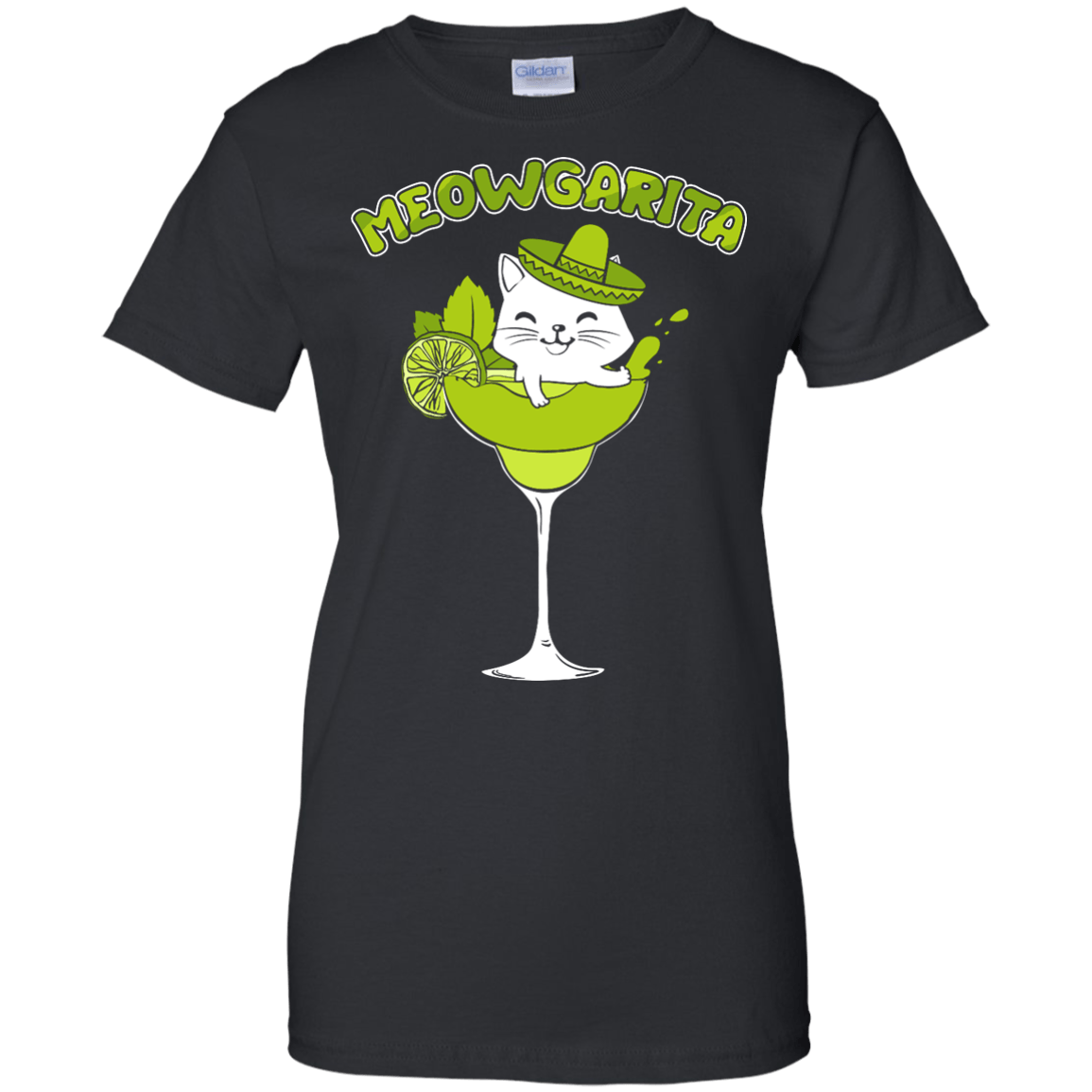 Meowgarita Margarita Cat Lover T Shirt-T-Shirt & Hoodie-Women's T-Shirt-Black