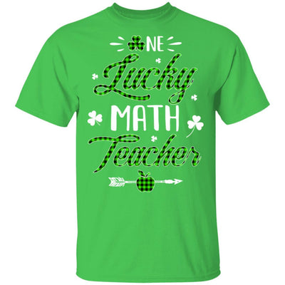 One Lucky Math Teacher St Patricks Day Irish Gift-T-Shirt & Hoodie-Classic T-Shirt-Irish Green