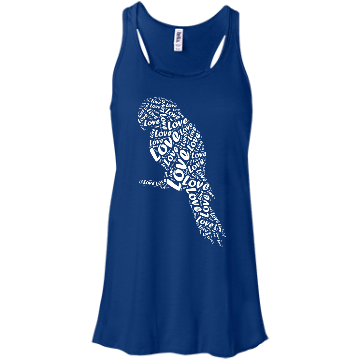 I Love Parrots-T-Shirt & Hoodie-Women's Flowy Racerback Tank-True Royal