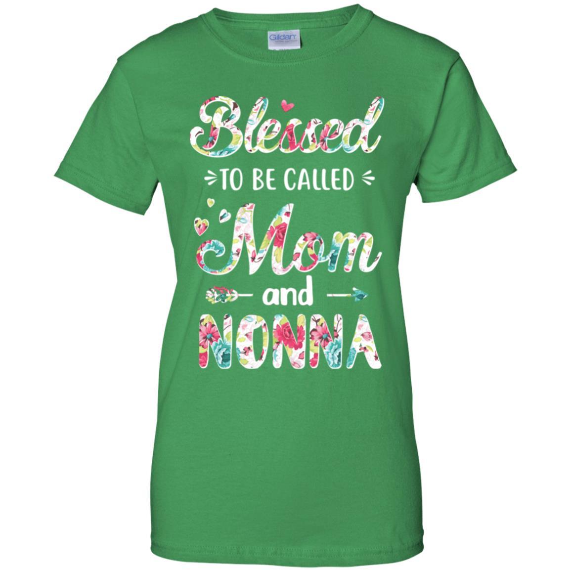 Mothers Day Gifts Blessed To Be Called Mom And Nonna-T-Shirt & Hoodie-Women's T-Shirt-Irish Green